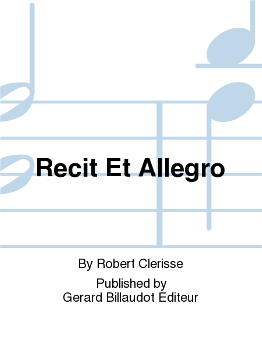 Recit Et Allegro