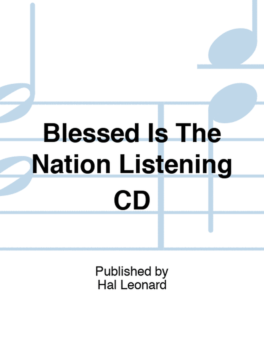 Blessed Is The Nation Listening CD