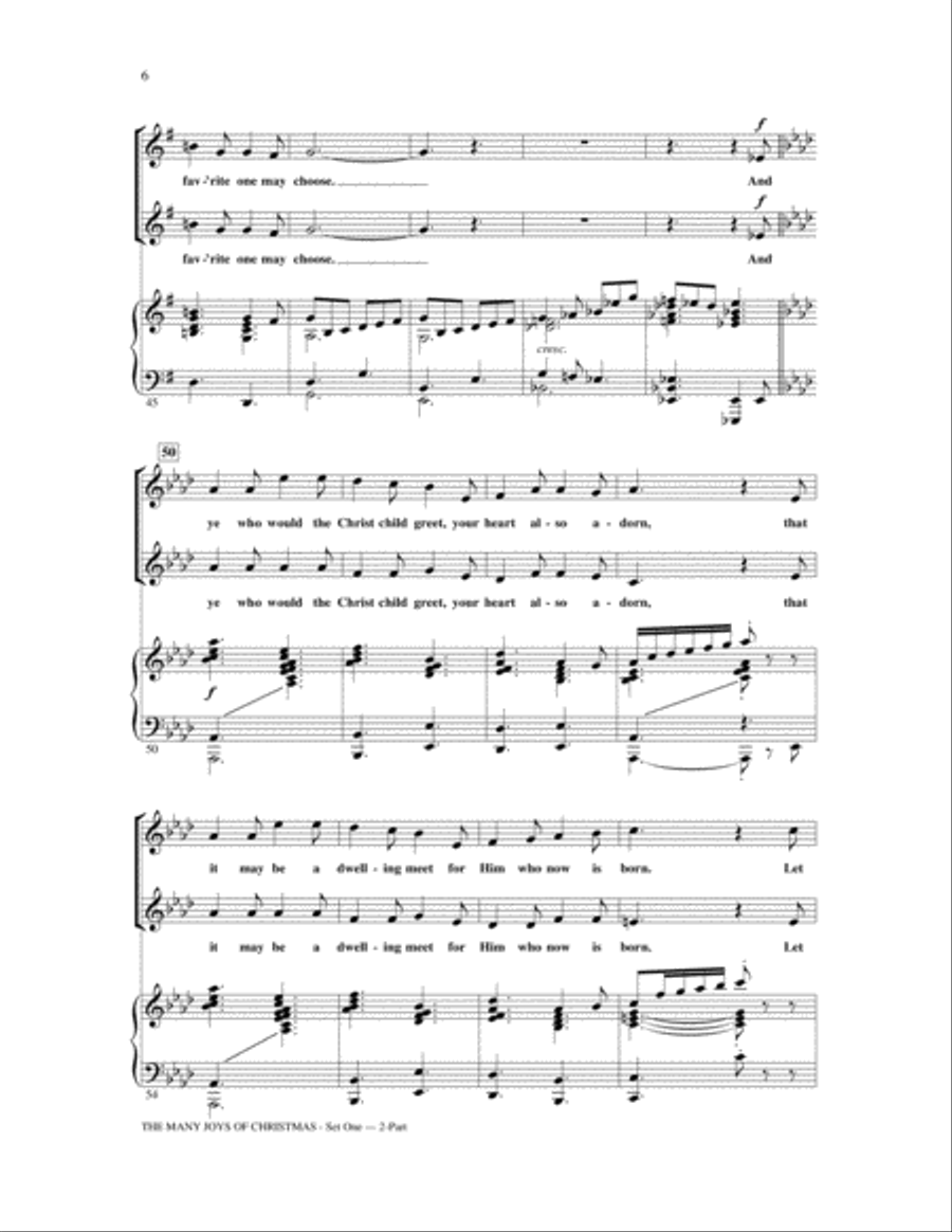The Many Joys Of Christmas (featuring The Carols of Alfred Burt) Set 1 2-Part scores gallery preview page 5