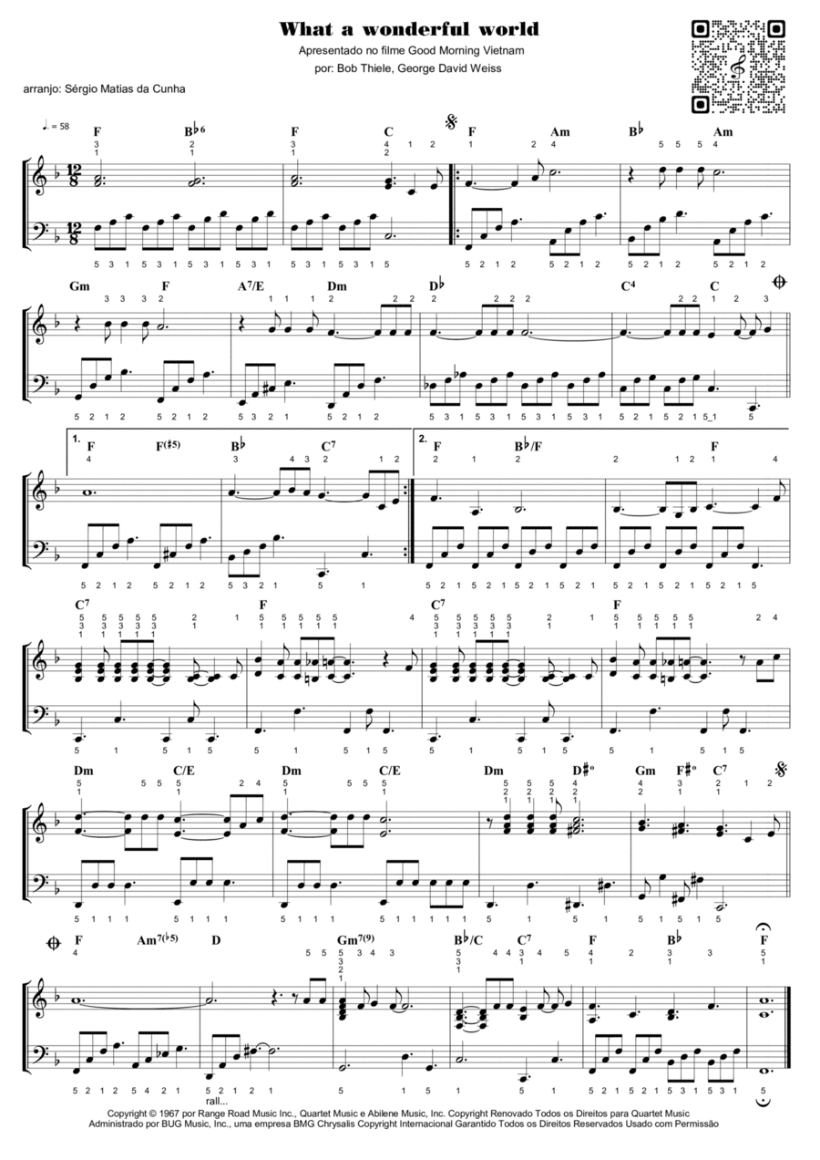 What A Wonderful World Piano Method scores gallery preview page 1