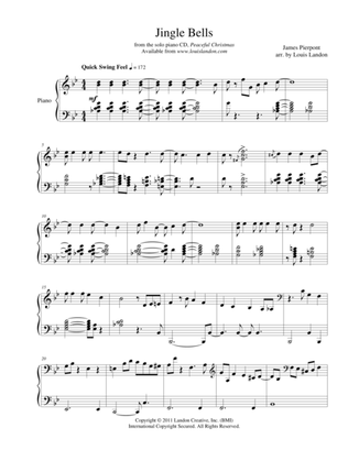 Jingle Bells - Traditional Christmas - Louis Landon - Solo Piano