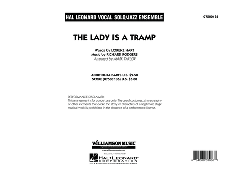 The Lady Is A Tramp - Conductor Score (Full Score)