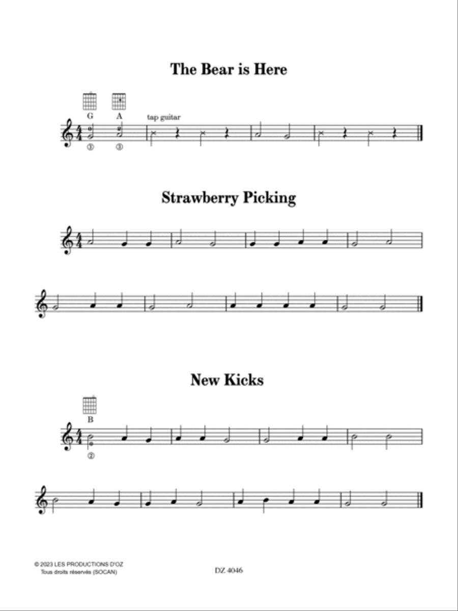 Songs of the Open Road: Early sight reading Classical Guitar scores gallery preview page 4