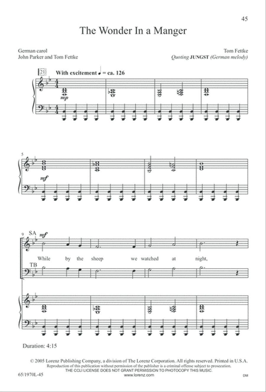 A Great and Mighty Wonder 4-Part scores gallery preview page 46