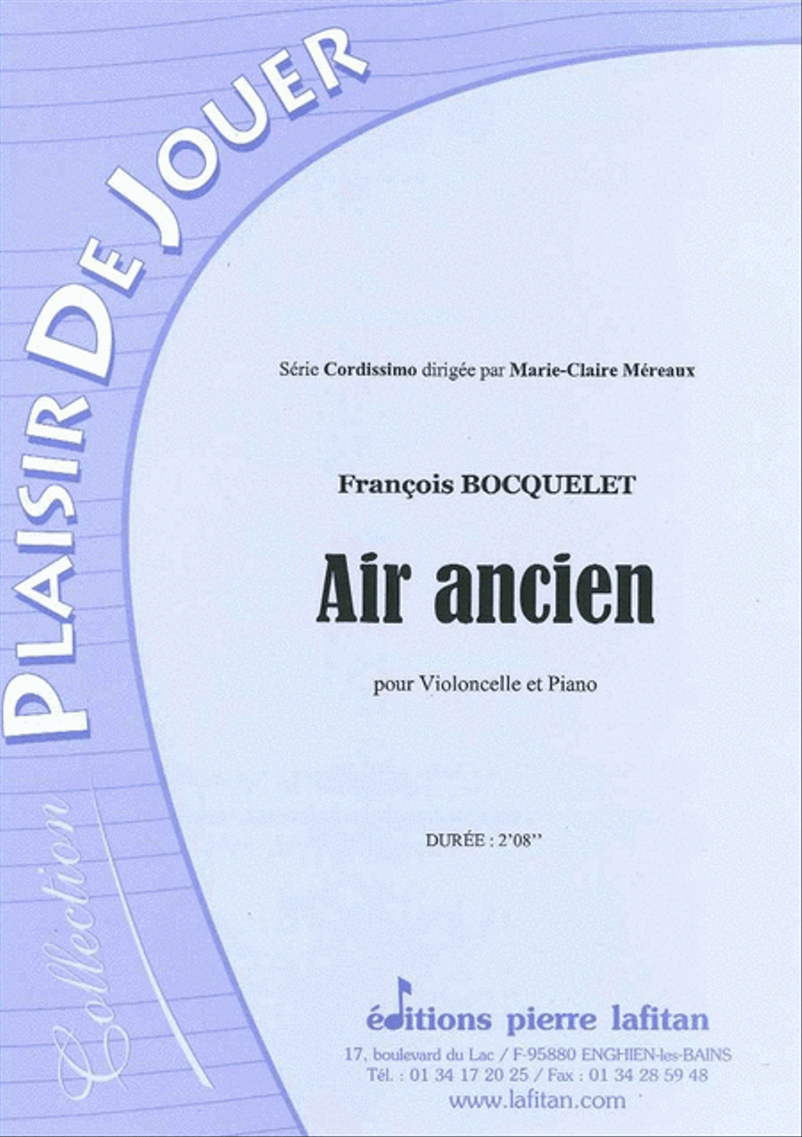 Air Ancien Piano Accompaniment scores gallery preview page 1