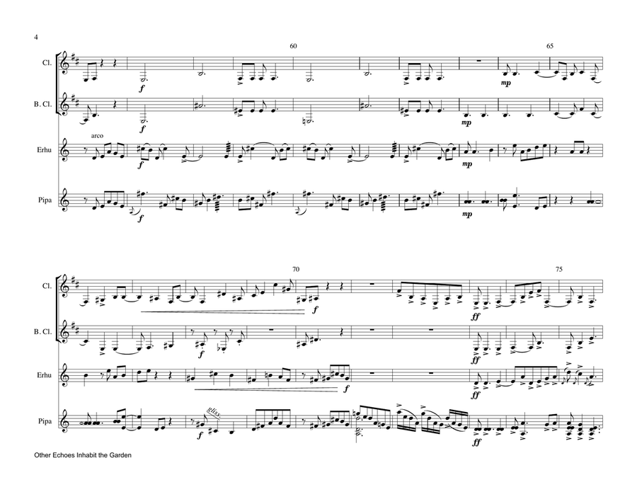 Other Echoes Inhabit the Garden Small Ensemble scores gallery preview page 6