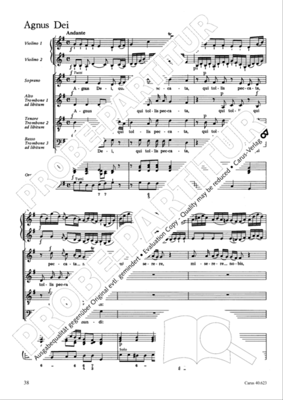 Missa brevis in G major Missa brevis in G major 4-Part scores gallery preview page 39