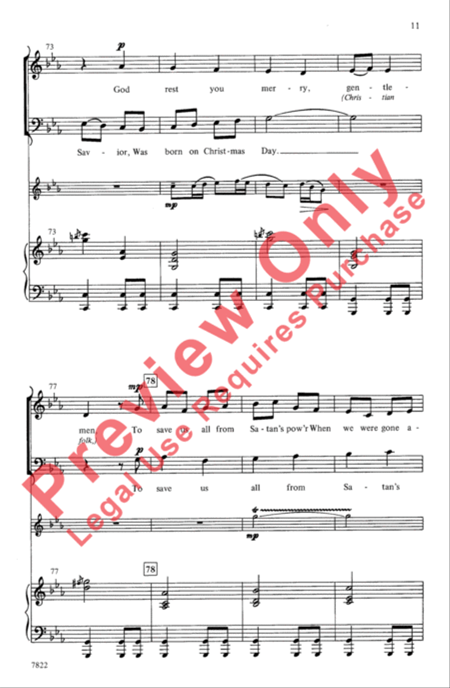 Joy: A Carol Cantata for Christmas 4-Part scores gallery preview page 11