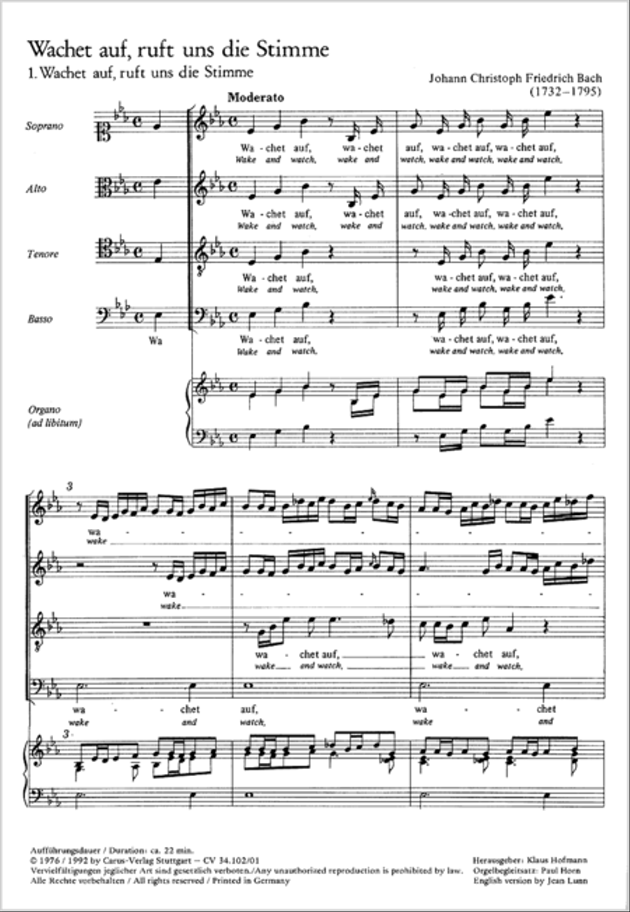 Wake, o wake and hear the voices 4-Part scores gallery preview page 2