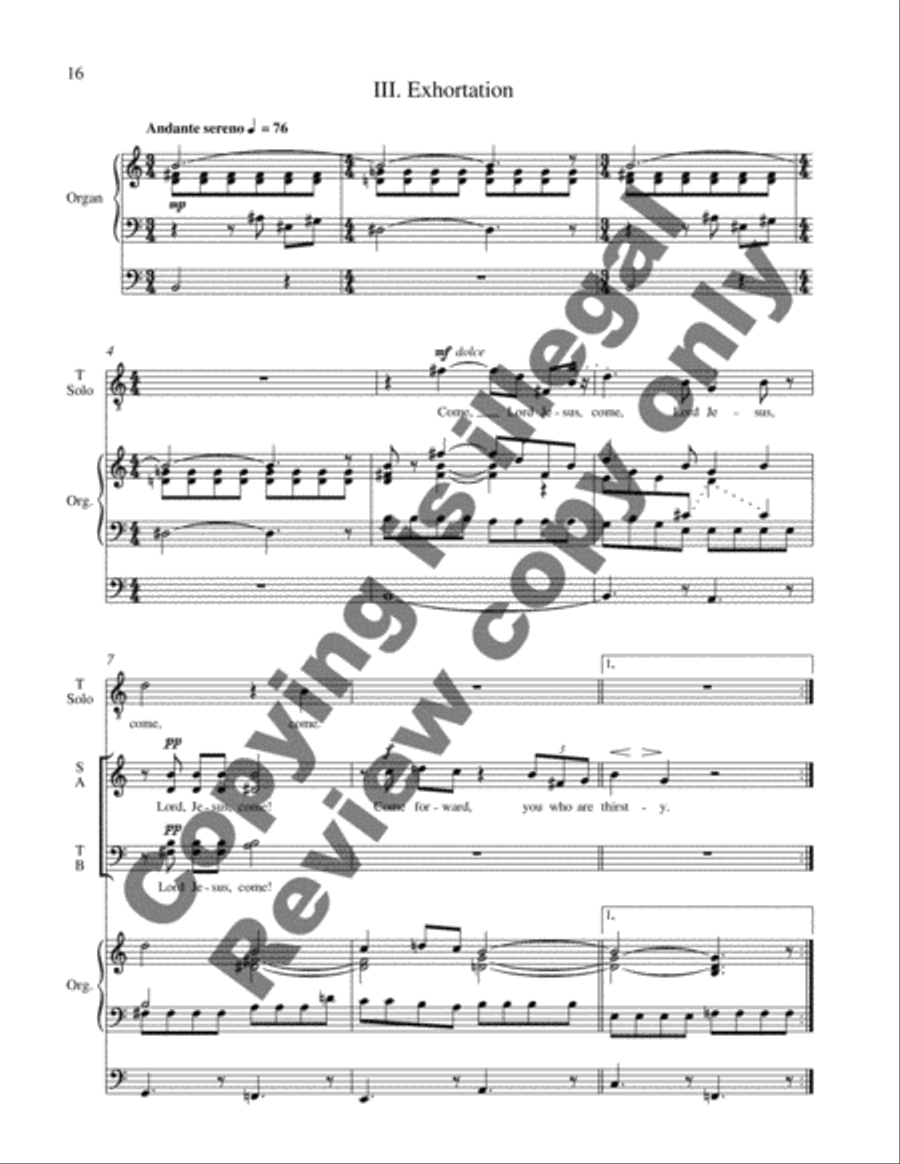 Revelation Motets 4-Part scores gallery preview page 7