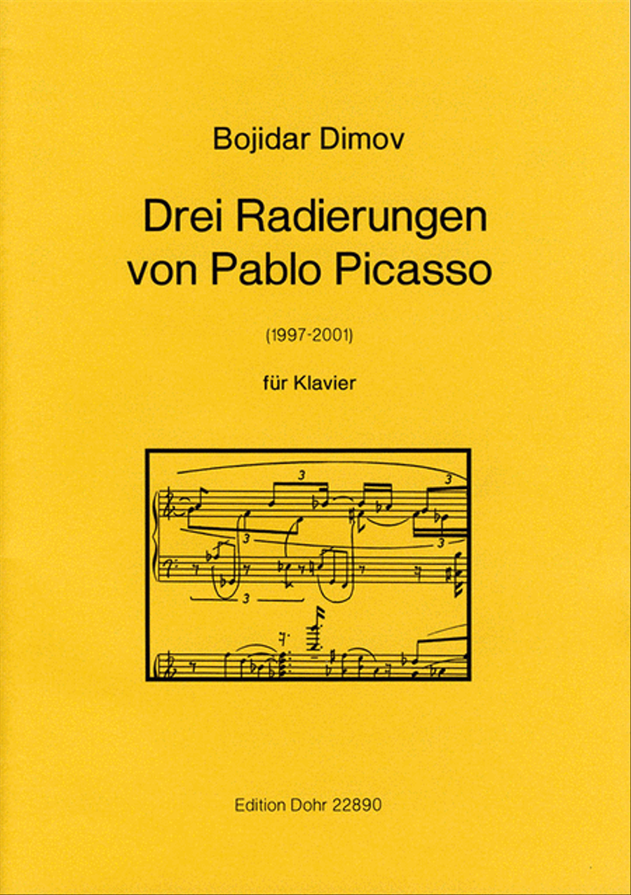 Drei Radierungen von Pablo Picasso für Klavier (1997-2001) Piano Solo scores gallery preview page 1