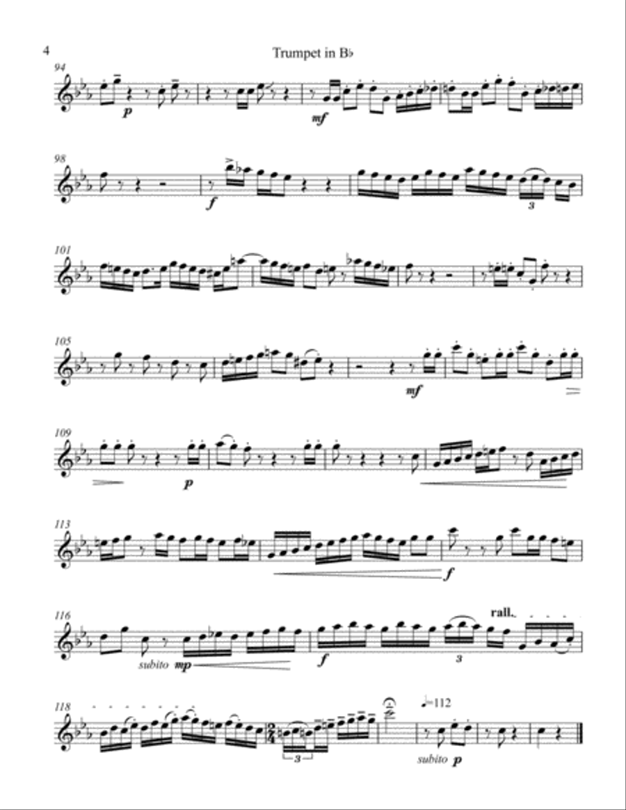Trumpet Tune for John Trumpet Tune for John Trumpet Solo scores gallery preview page 4