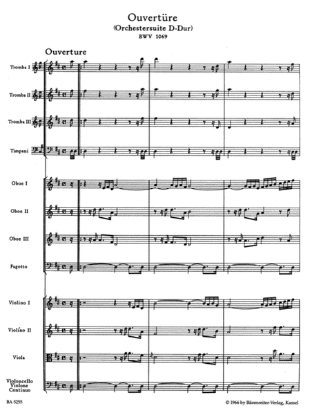 Ouverture (Orchestersuite) D major BWV 1069