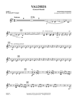 Valdres (Concert March) - Pt.2 - Bb Clarinet/Bb Trumpet