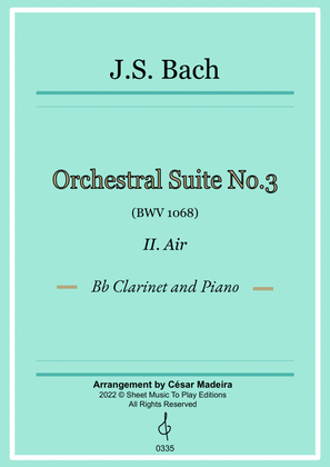 Book cover for Air on G String - Bb Clarinet and Piano (Full Score)