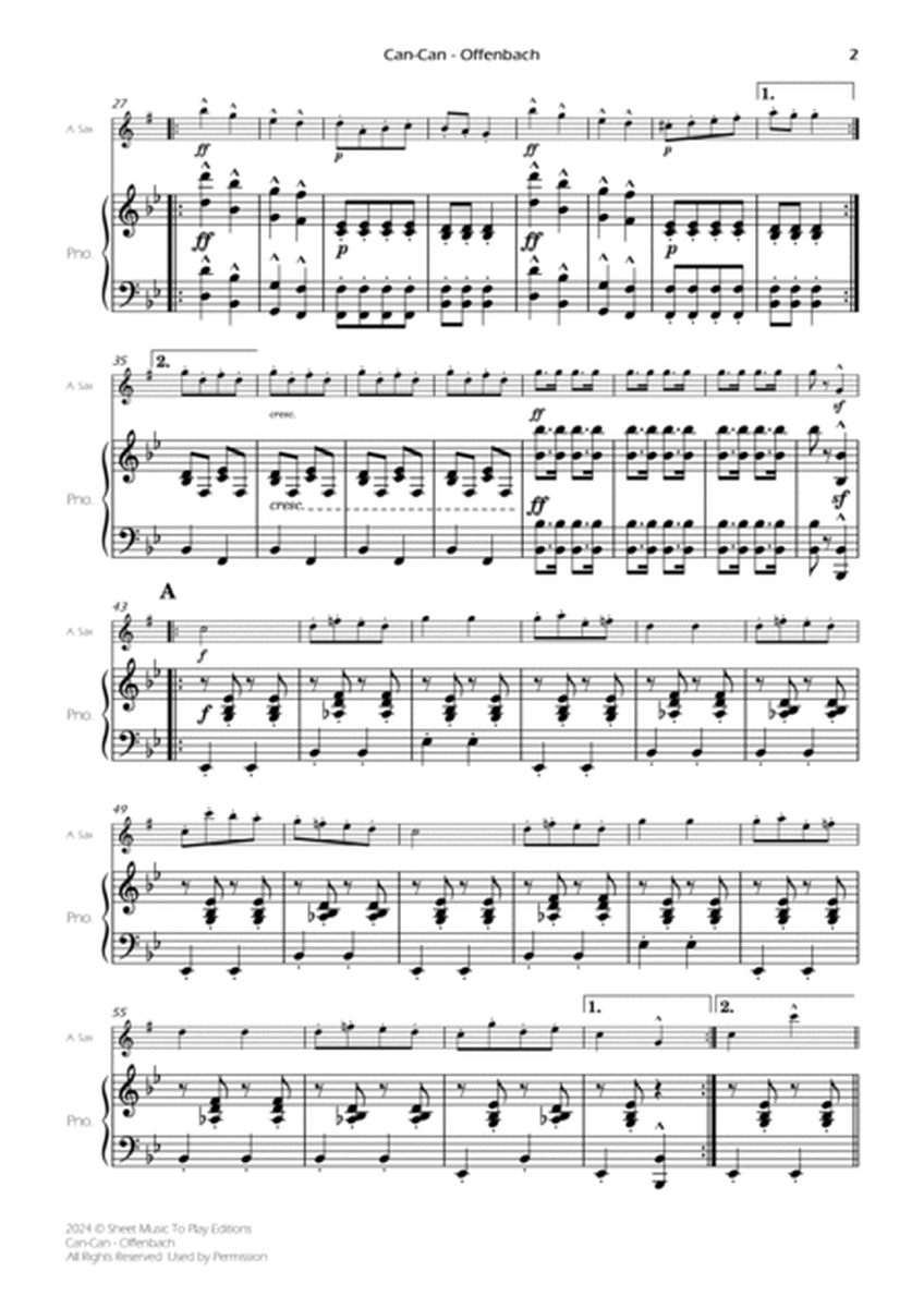 Offenbach - Can-Can - Alto Sax and Piano (Full Score and Parts) image number null