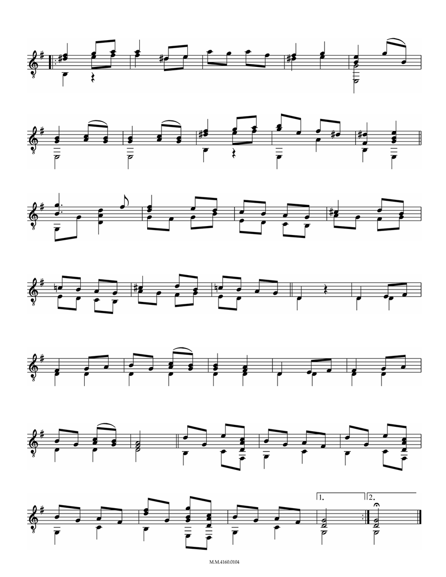 Concerto in G Major, Op.51, No.4 - Sinfonia (Alla Rustica) Classical Guitar scores gallery preview page 4