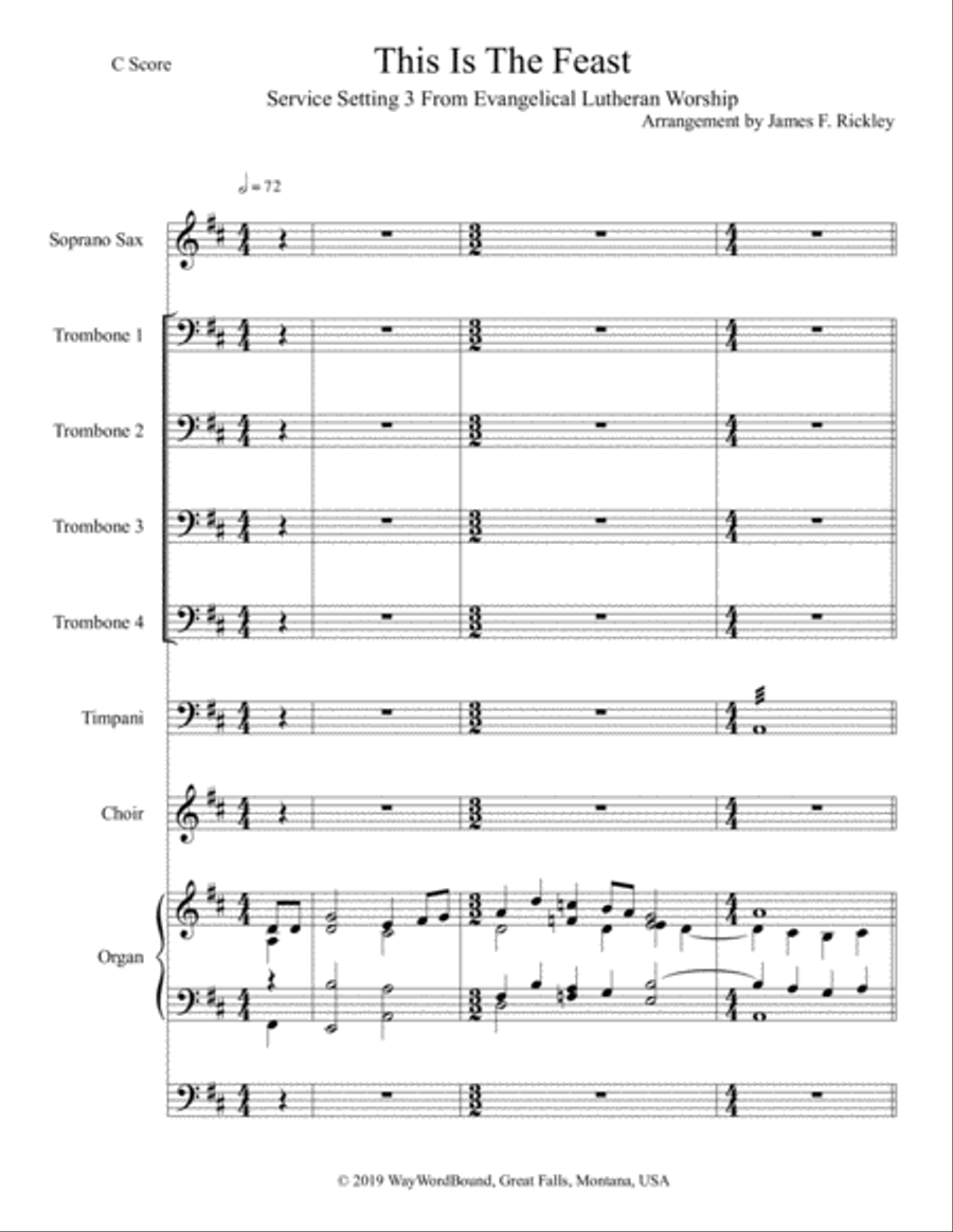This Is The Feast This Is The Feast Unison Choir scores gallery preview page 1