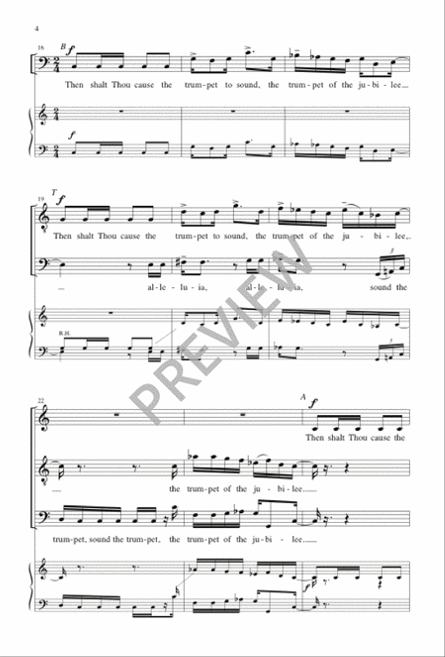 Lord, We Give Thanks to Thee 4-Part scores gallery preview page 4