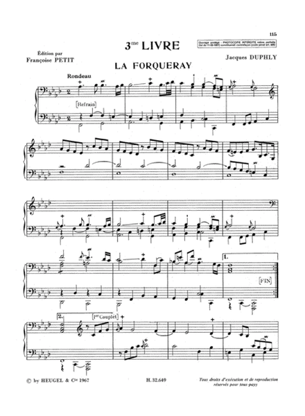 Pieces Pour Clavecin Vol.2 (lp1) (harpsichord Solo)