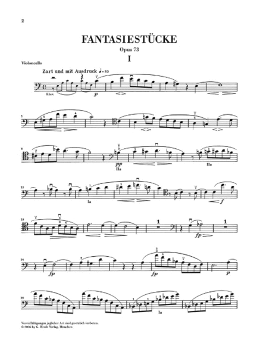 Fantasy Pieces for Piano and Clarinet Op. 73