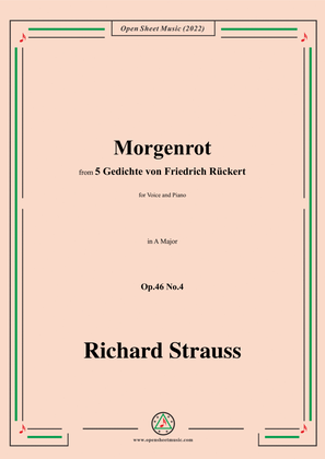 Richard Strauss-Morgenrot,in A Major