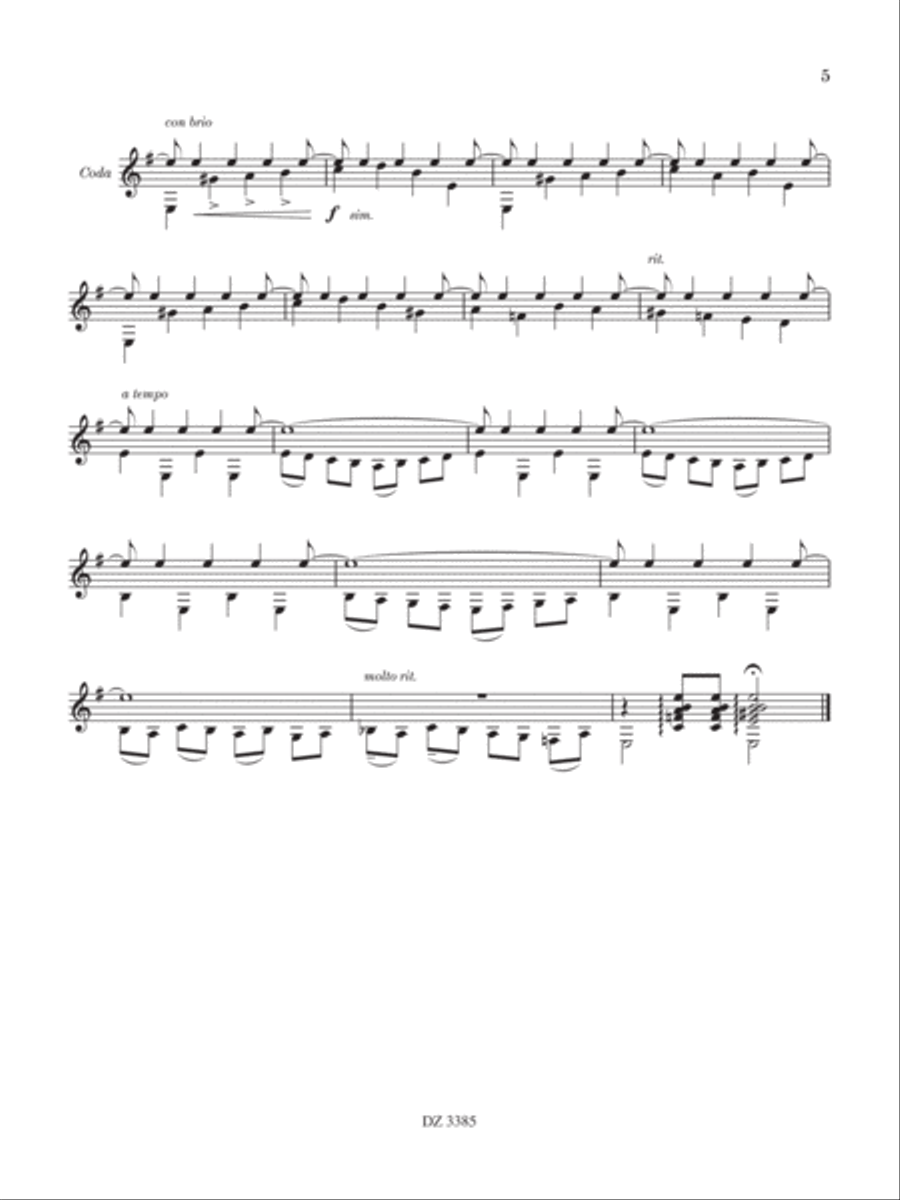 4 Spanish Pieces Classical Guitar scores gallery preview page 6