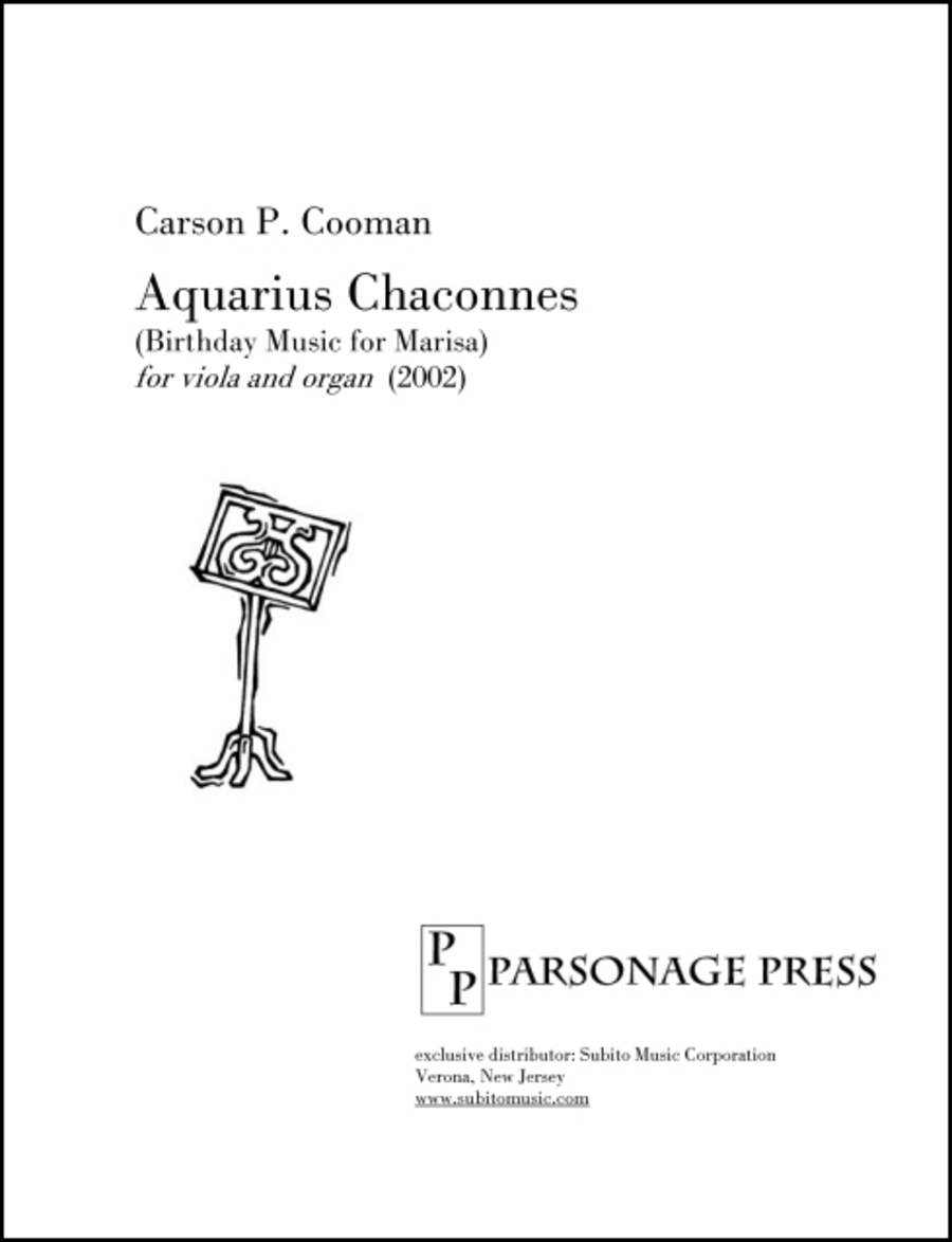 Aquarius Chaconnes (Birthday Music for Marisa) Viola scores gallery preview page 1