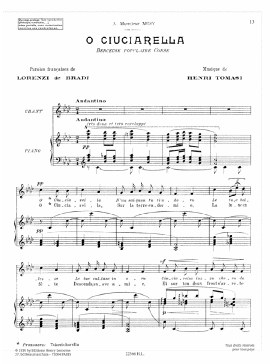 Melodies populaires corses (6) Medium Voice scores gallery preview page 5