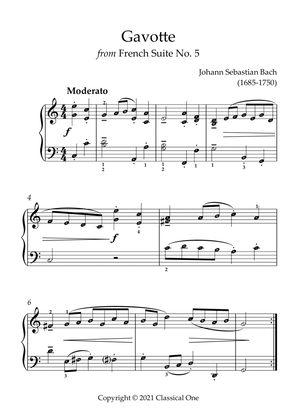 Bach, J.S. - Gavotte(With Note name)