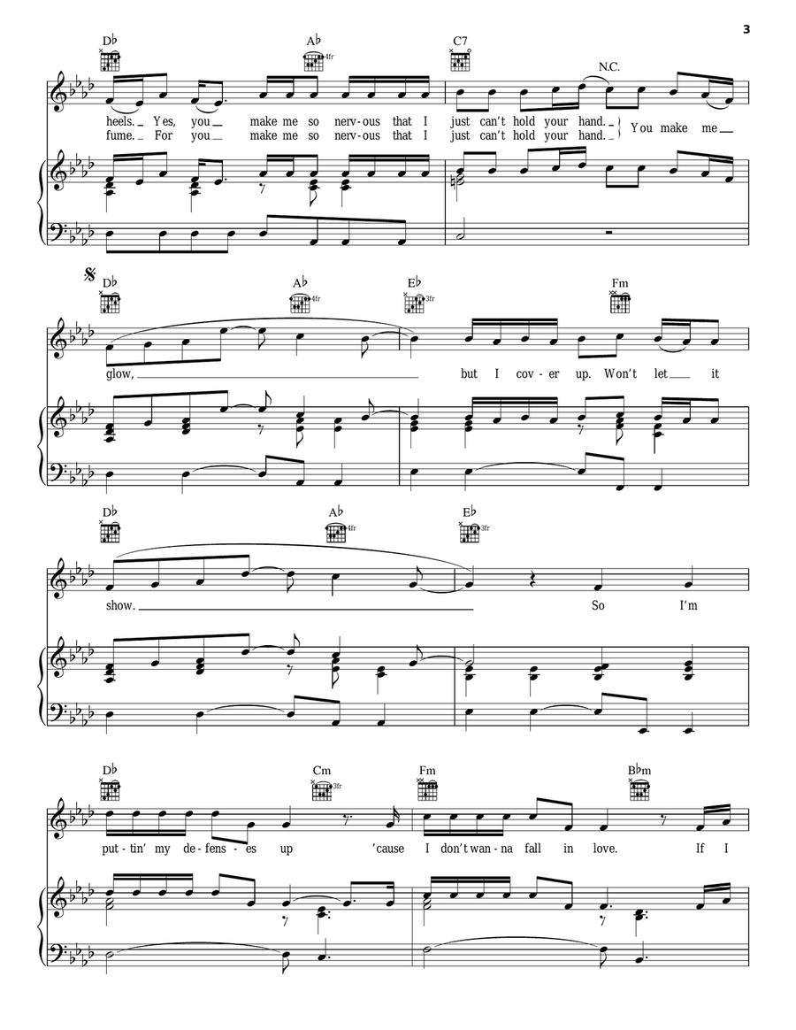 Heart Attack Piano, Vocal, Guitar scores gallery preview page 3