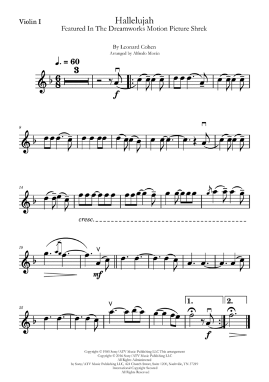 Hallelujah Hallelujah String Quartet scores gallery preview page 3