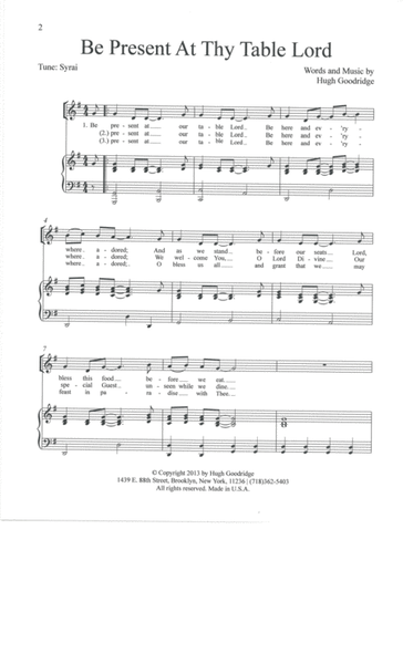 Here is a lovely piece that can be sung prior to the luncheon hour. Adults can chime in with their image number null