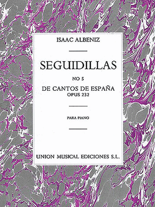 Book cover for Albeniz: Seguidillas.