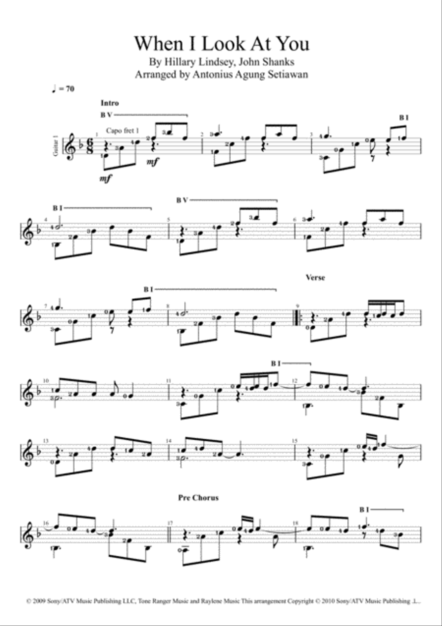 When I Look At You Small Ensemble scores gallery preview page 1