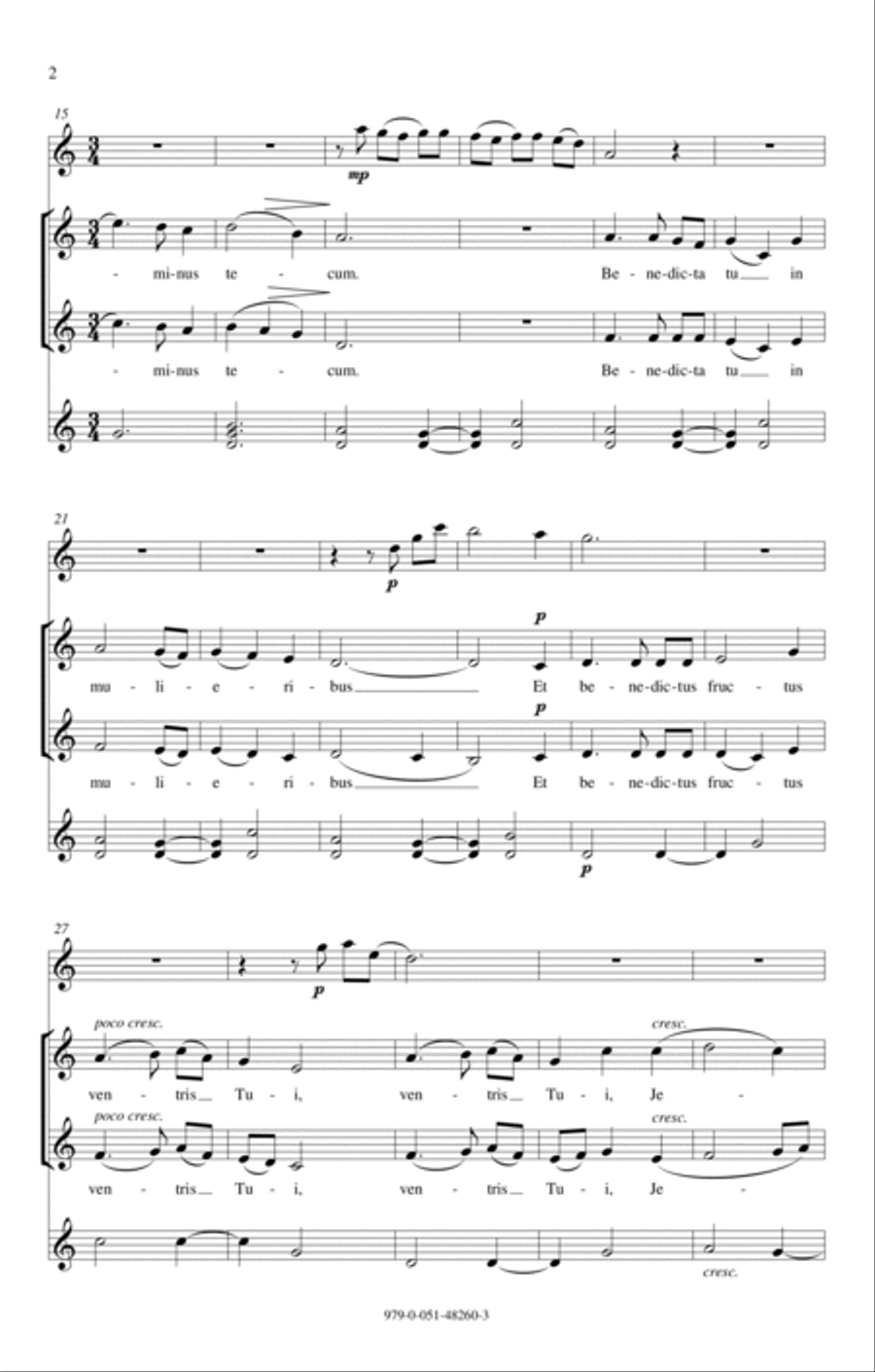 Ave Maria 2-Part scores gallery preview page 2