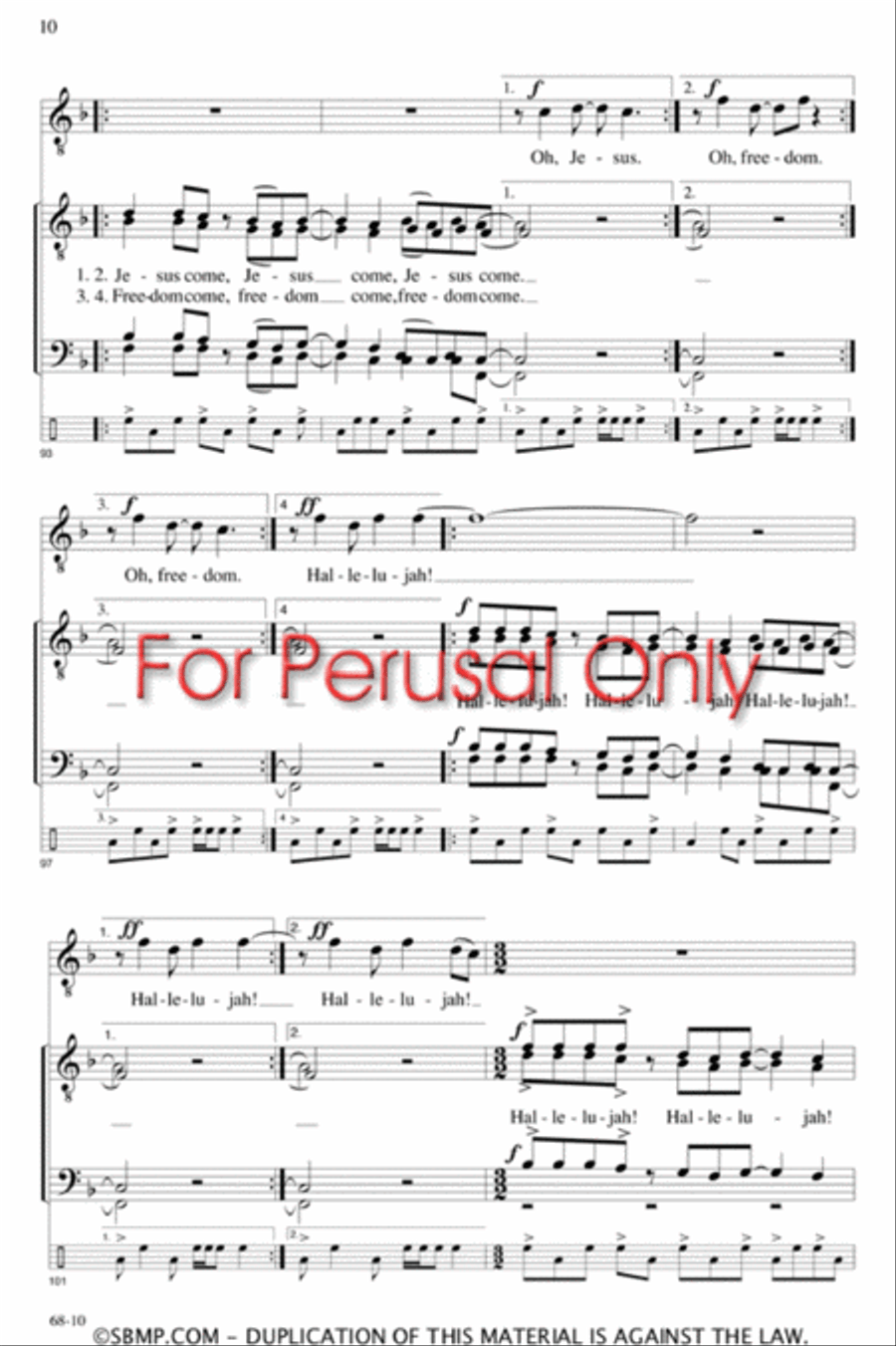 Freedom Come Freedom Come TTBB scores gallery preview page 9