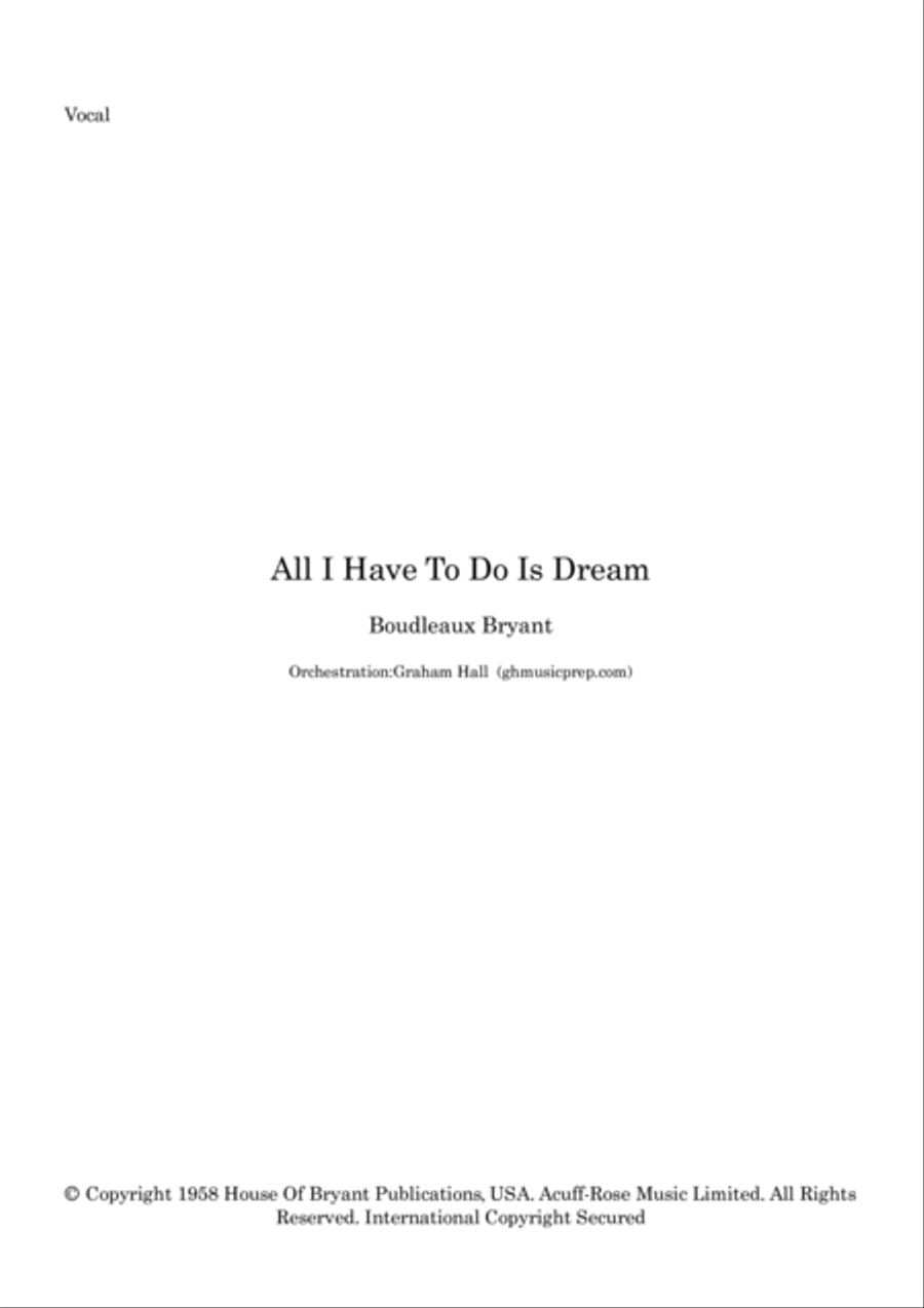 All I Have To Do Is Dream Small Ensemble scores gallery preview page 6