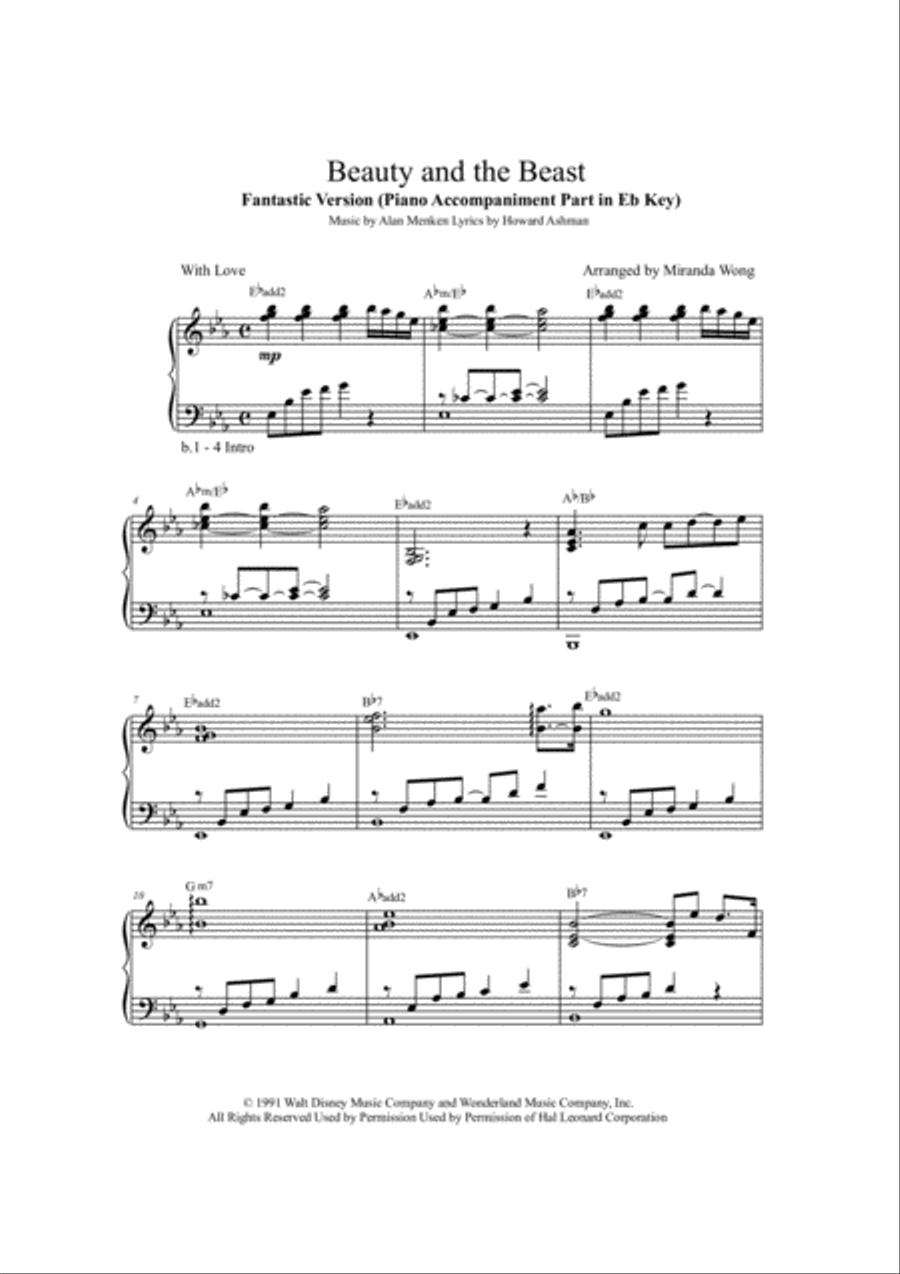 Beauty And The Beast Piano Trio scores gallery preview page 3