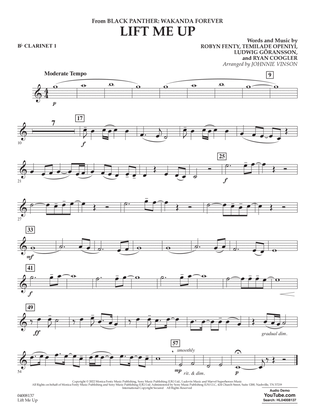 Lift Me Up (from Black Panther: Wakanda Forever) (arr. Vinson) - Bb Clarinet 1