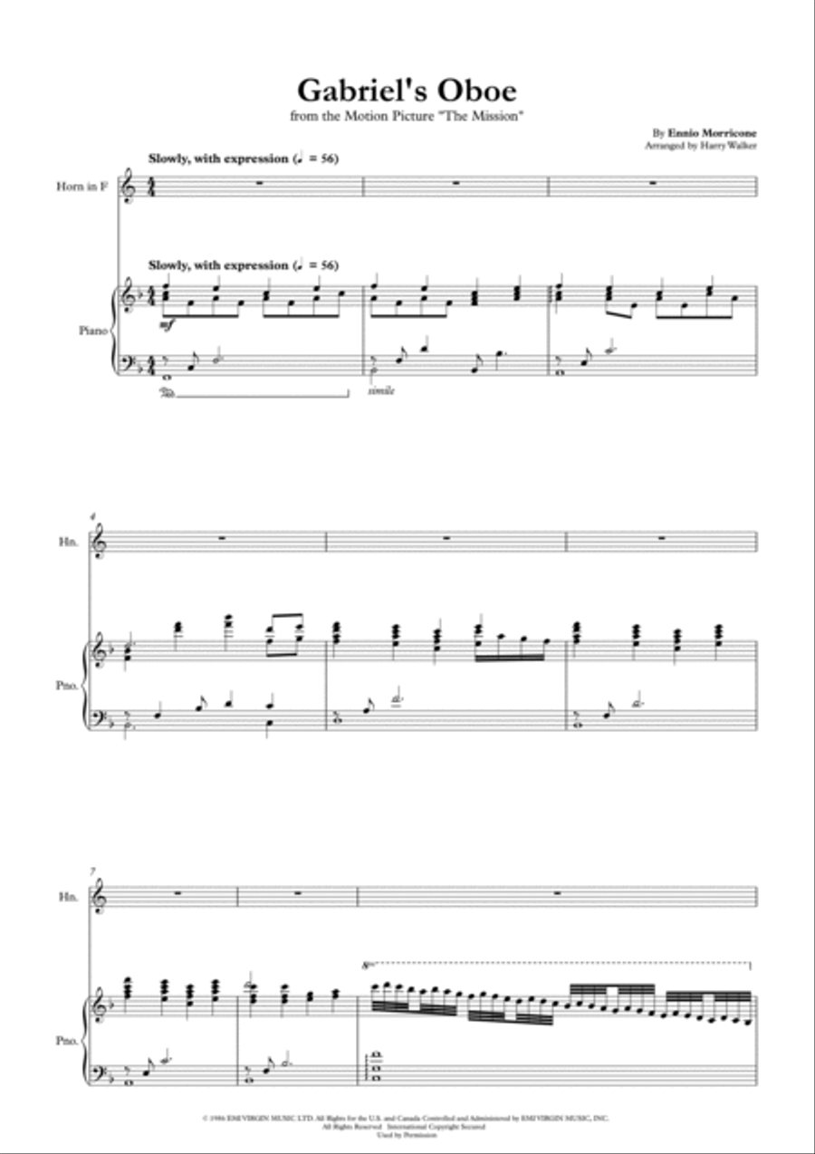 Gabriel's Oboe Horn scores gallery preview page 3