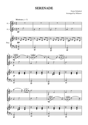 Serenade | Schubert | Flute duet and piano