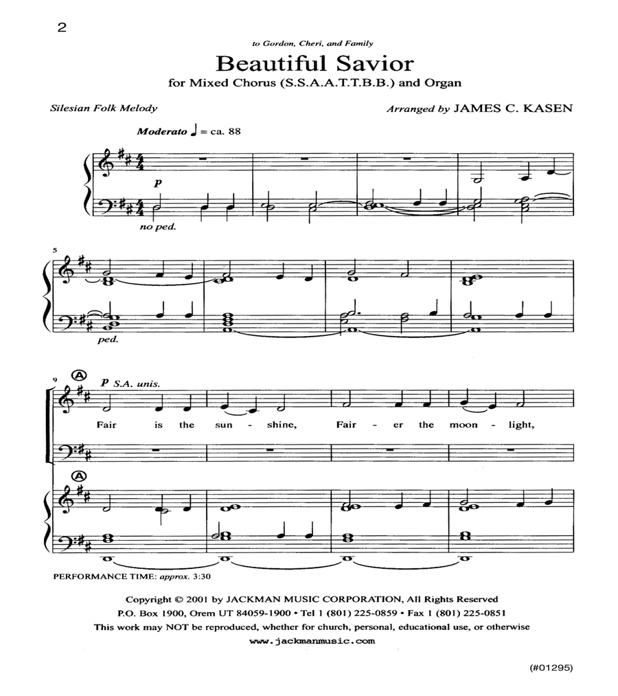 Beautiful Savior - SSAATTBB SSAATTBB scores gallery preview page 2