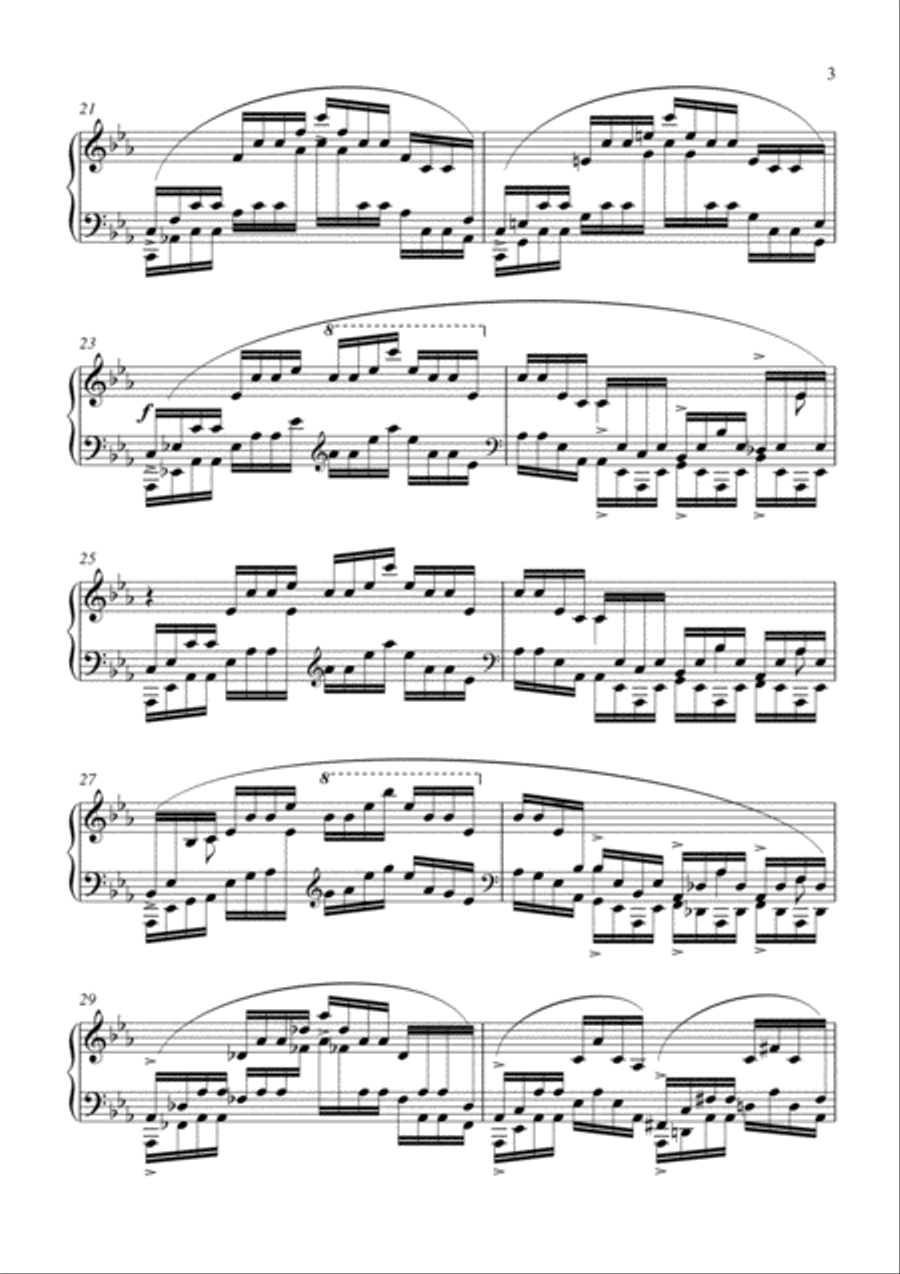 Chopin - Etude Op. 25, No. 12 in C minor for piano solo Piano Method scores gallery preview page 4