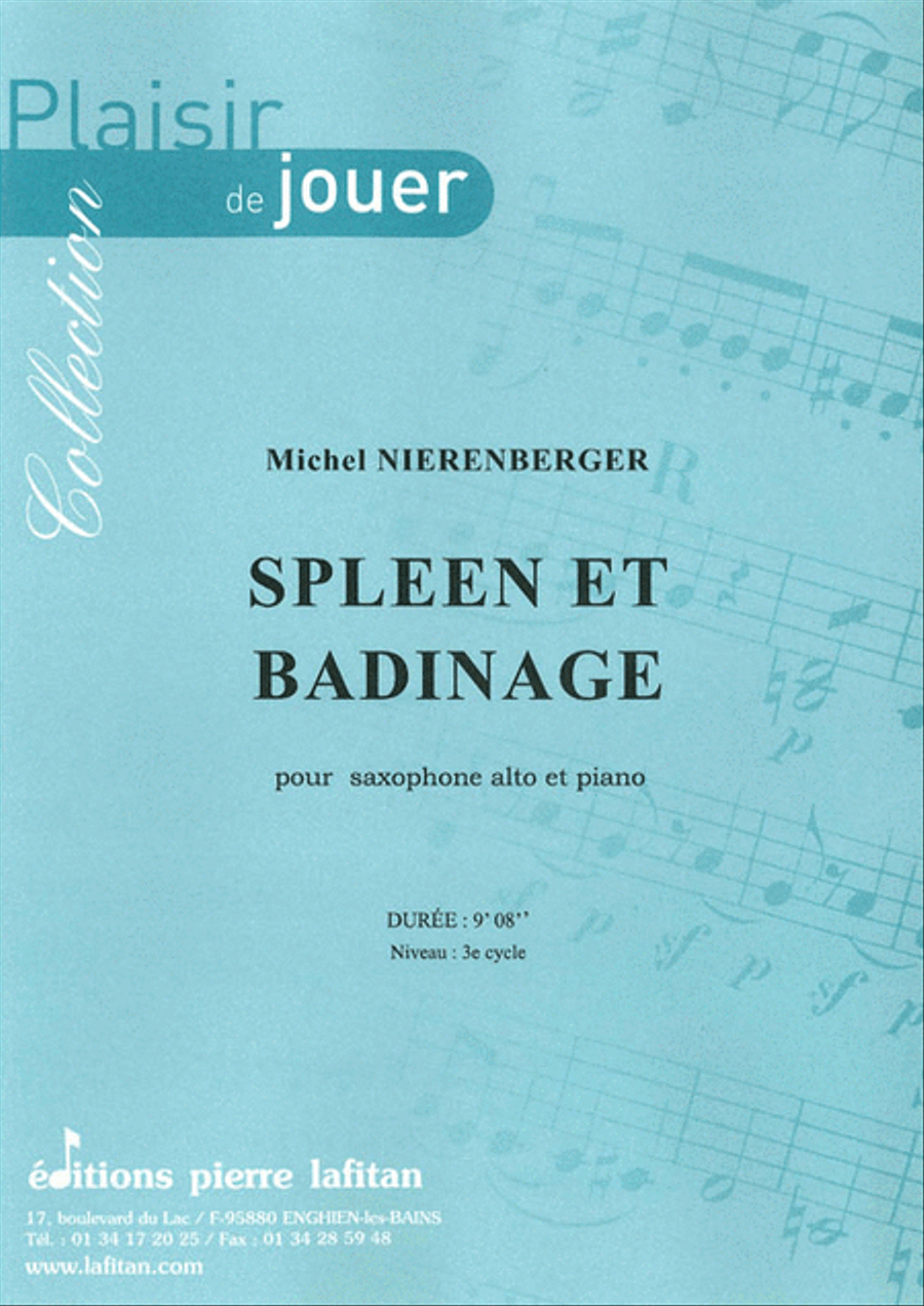 Spleen et Badinage Spleen et Badinage Alto Saxophone scores gallery preview page 1