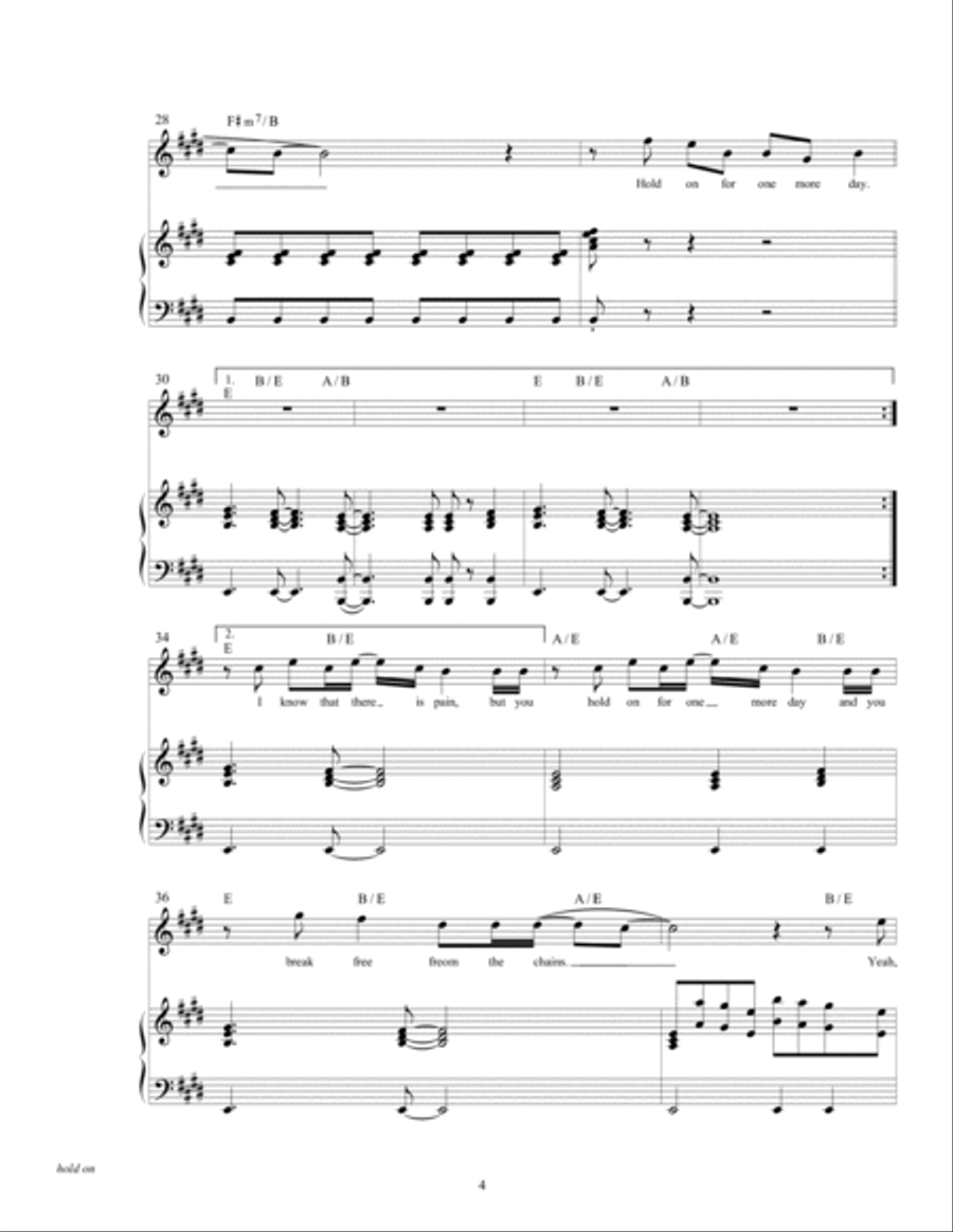 Hold On Voice scores gallery preview page 6