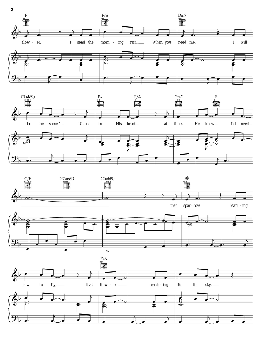 I'm That Sparrow Piano, Vocal, Guitar scores gallery preview page 2