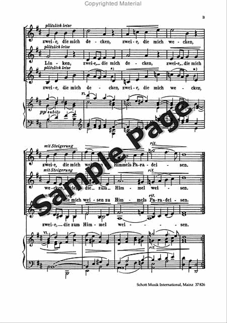 Humperdinck Abendsegen Ssa.chor Pft SSA scores gallery preview page 4