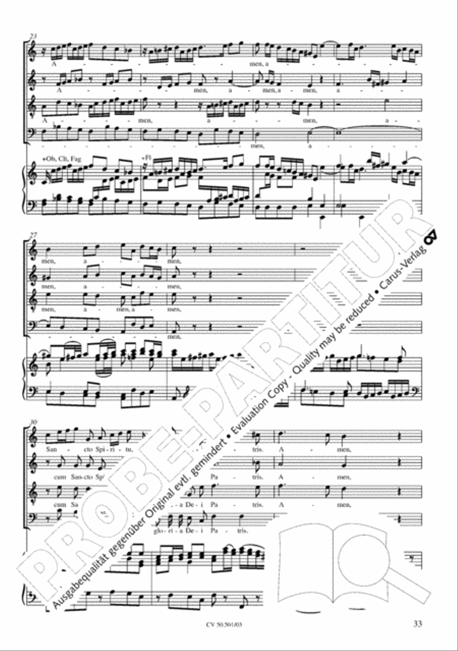 Mass in C Major 4-Part scores gallery preview page 34