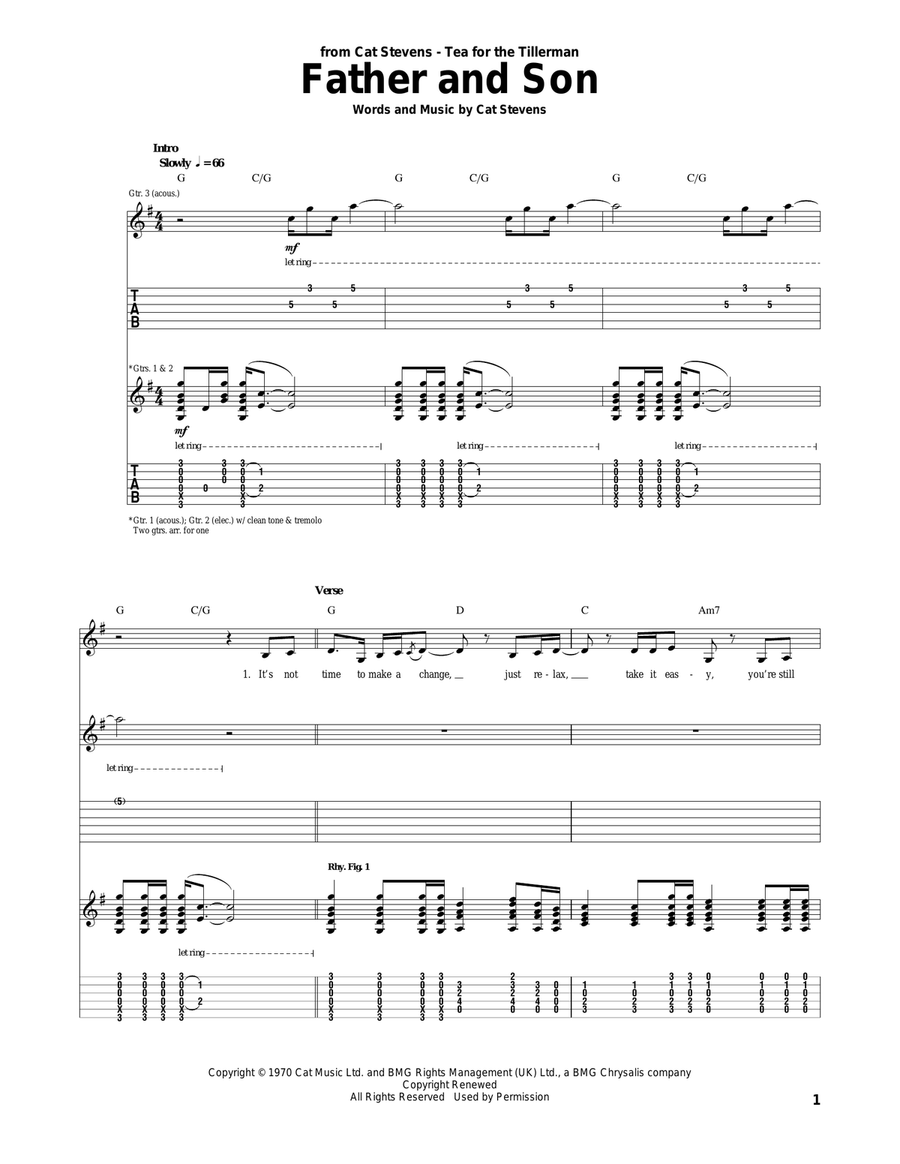Father And Son Acoustic Guitar scores gallery preview page 1